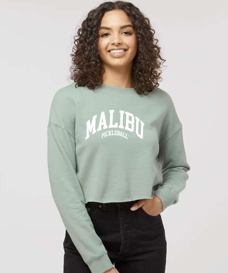 Ladies Malibu Pickleball Lightweight Cropped Crewneck
