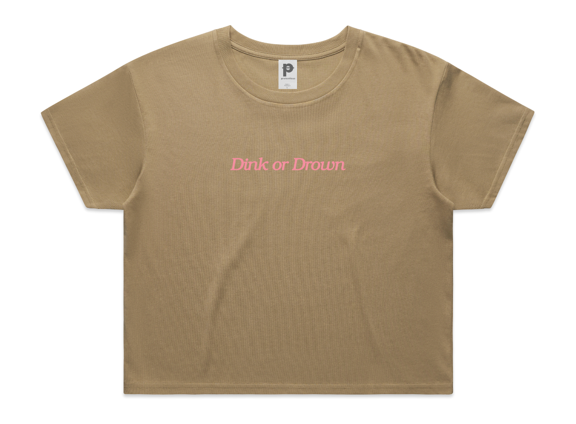 Ladies Thank You for Dinking Pickleball Crop Tee