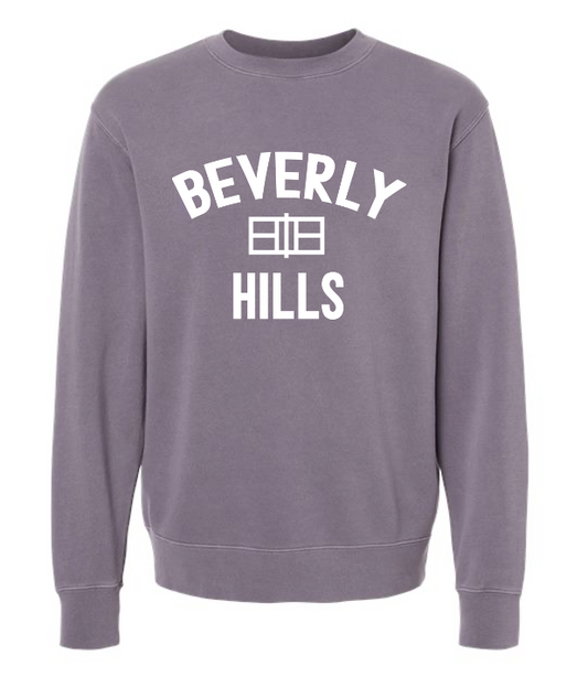 Ladies Beverly Hills Pickleball Pigment Dyed Crewneck