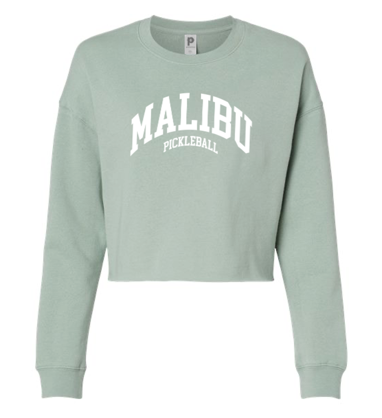 Ladies Malibu Pickleball Lightweight Cropped Crewneck