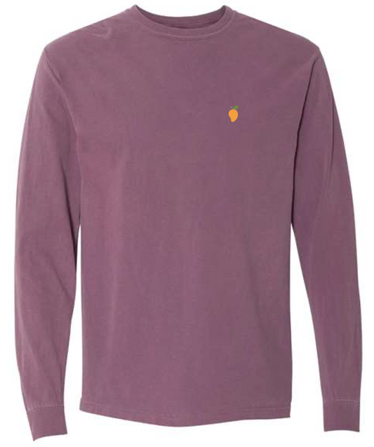 Kind Mango Long Sleeve Classic Logo Tee (pigment dyed)